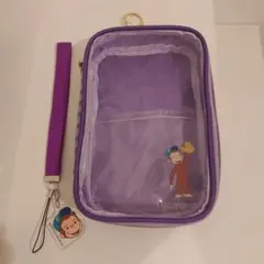 おさるのジョージ チェック柄ポーチ&ストラップ