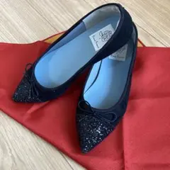Emma Frances フラットシューズ 黒 スパンコール