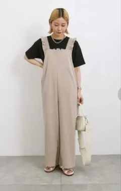 Samansa Mos2 blue 肩フリルサロペットのサムネイル
