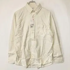 新品 UNIQLO ユニクロ フランネルシャツ 長袖 オフホワイト メンズM
