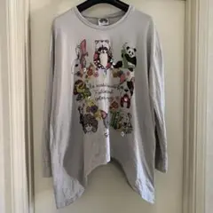 SCOLAR 動物イラスト 長袖Tシャツのサムネイル
