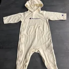 【最終価格】Champion☆チャンピオン　フード付きロンパース クリーム色