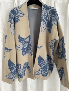 RELUME 花柄ニットカーディガン