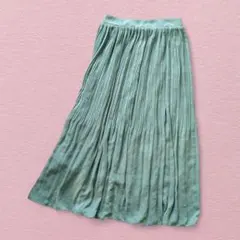 【laule’a】消しプリーツ ロングスカート フェミニン シフォン フレアのサムネイル