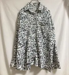 ジャーナルスタンダード　レタリング　プリント　英字　シャツ　長袖　モノクロ