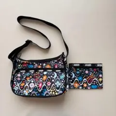 LeSportsac レスポートサック 花柄ショルダーバッグ ポーチ付きセット