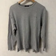 美品　バーバリーロンドン カットソー ロンT グレー ノバチェック 刺繍ロゴ