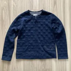 ネイビー ドット柄 ジャケット 100cm~のサムネイル