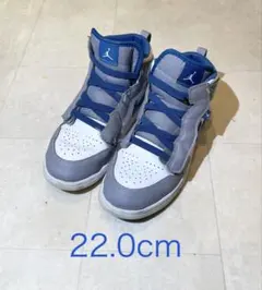 Jordan グレー/ネイビー ハイカットスニーカー　22cm