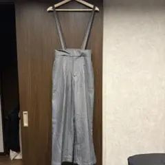 ストライプきれいめサロペット