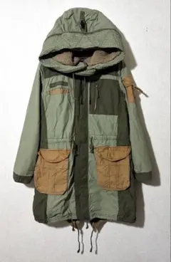 CUBE SUGAR 起毛ツイル裏使い ライナー付き モッズコート クレイジー