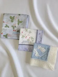 値下げWEDGWOOD 花柄 大判ハンカチ レースハンカチ ３点セット