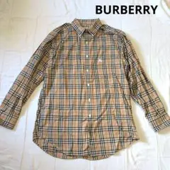 BURBERRY　バーバリー　チェック柄長袖シャツ ベージュ　ノバチェック