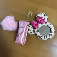 め*ん様 ミニー耳型ミラー付きストラップ