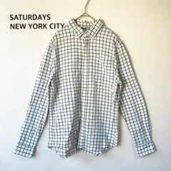 SATURDAYS NEW YORK CITY チェック柄 ネルシャツ 綿