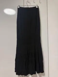 cocodeal ニットスカート　黒のサムネイル