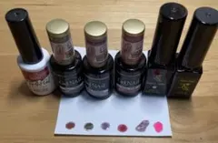 ジェルネイル　6本セット　マグネットネイル4本　カラーネイル２本