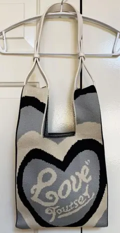 お値下げ中⟡.·*.ニットトートバッグ ♡ハート柄♡
