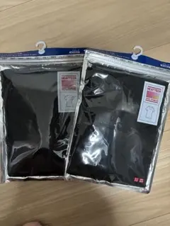 UNIQLO ヒートテック UネックT 半袖 2枚セット ブラック S