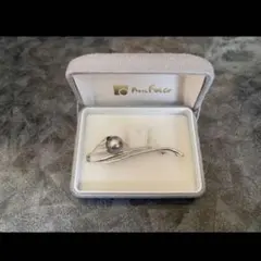 黒蝶真珠　あこや真珠　ブローチ　silver　Pearl FALCO