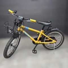 RAMPAGE 子供用自転車 黒/黄色 カゴ付き 18インチ - メルカリ