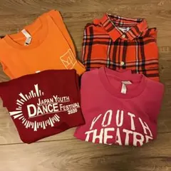 YTJ デザインTシャツ 130cm、140cm、SS、チェックシャツS