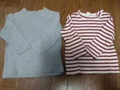 キッズ、ベビー用長袖カットソー2点セット
