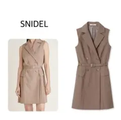 SNIDEL ノースリーブジャケットワンピース