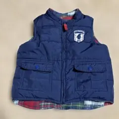 BABY GAP ダウンベスト ネイビー リバーシブル　　90 外遊び　保育園
