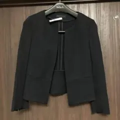 icb ノーカラージャケット ネイビー　7号　sサイズ