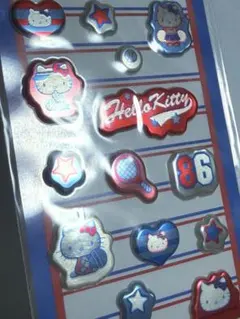 立体シール　メタリック　ハローキティ　シール　平成レトロ　サンリオ　シール