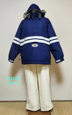 ellesse エレッセ スキーウェア スノボウェア 上下セット ネイビー S