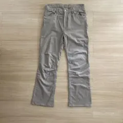 ストレッチストレートパンツ　レディース　ベージュ　Lサイズ