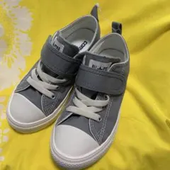 【コンバースオールスター】キッズスニーカー/１９㎝/グレー/マジックテープ