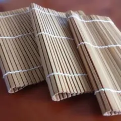 竹製巻きす 3枚セット【12.5×12.5】