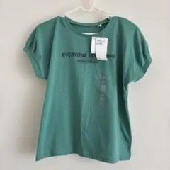 女の子 グリーン プリント Tシャツ 150 半袖 女児