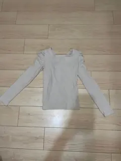リブ　バックリボントップス　Mサイズ GRL