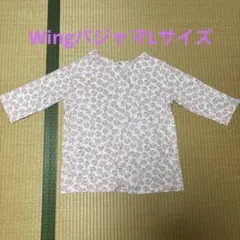 Wing前開き5分袖7分長パジャマ/綿100%/花柄/日本製/サイズLのサムネイル