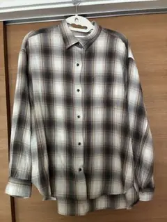 グローバルワーク　長袖チェックシャツ フリンジデザインのサムネイル