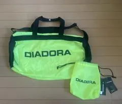 DIADORA 2WAYバッグ 巾着付き　蛍光イエローのサムネイル
