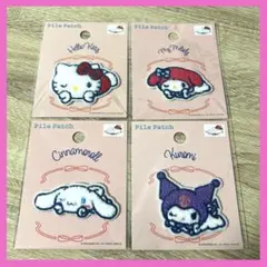 サンリオ パイルワッペン キティ マイメロ クロミ シナモン アイロン シール