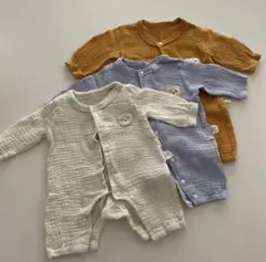 《まとめ売り》SHEIN クマ刺繍ロンパース3点セット
