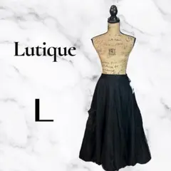 新品✨【Lutique】チュールバルーンスカート　ウエストゴム　楽かわ　収納多数