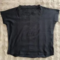 レプシムローリーズファーム　刺繍入りカットソー ブラック Mのサムネイル
