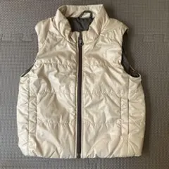 ユニクロキッズ中綿ベスト ベージュ 100cm