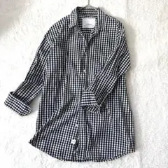 relume ジャーナルスタンダード　コットンギンガムチェックシャツ　白黒