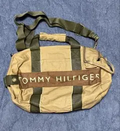 TOMMY HILFIGER ダッフルバッグ 中型 カーキ色