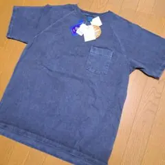 【未使用】Good On グッドオン 9oz ヘビーラグランポケットTシャツ 紺のサムネイル