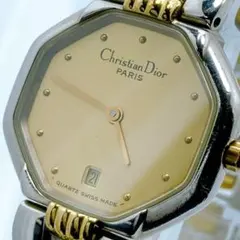 【稼働】クリスチャンディオール コンビ腕時計 デポーズ ヴィンテージ レディース 稼働】クリスチャンディオール コンビ腕時計 デポーズ ヴィンテージ