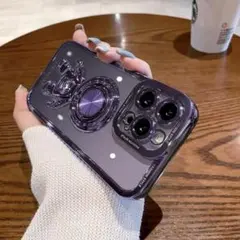 iphone14pro 宇宙飛行士　紫ケース iphoneケース